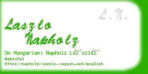 laszlo napholz business card